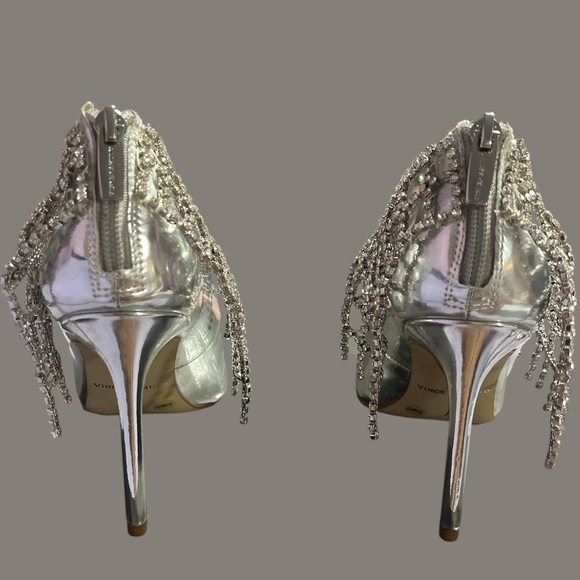 NIB Silver Specchio Vince Camuto Stiletto - Size 6.5 - Picture 5 of 10